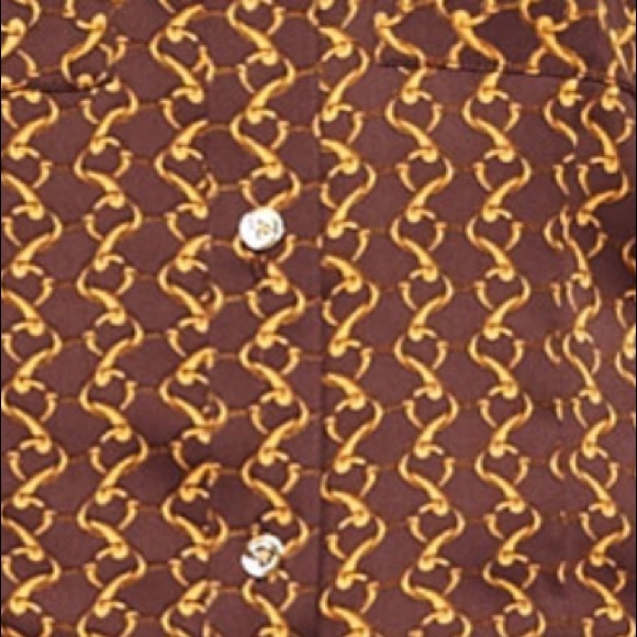 Michael Michael Kors Chain-Print Satin Blouse - Picture 2 of 5